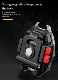 SYOSI SYOSI, Rechargeable Small LED Torch, with Bottle Opener, Red Light Warning Light, Lifesaving Whistle, Magnet Base  - Image 5