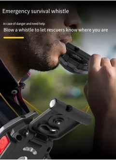 SYOSI SYOSI, Rechargeable Small LED Torch, with Bottle Opener, Red Light Warning Light, Lifesaving Whistle, Magnet Base  - Image 4