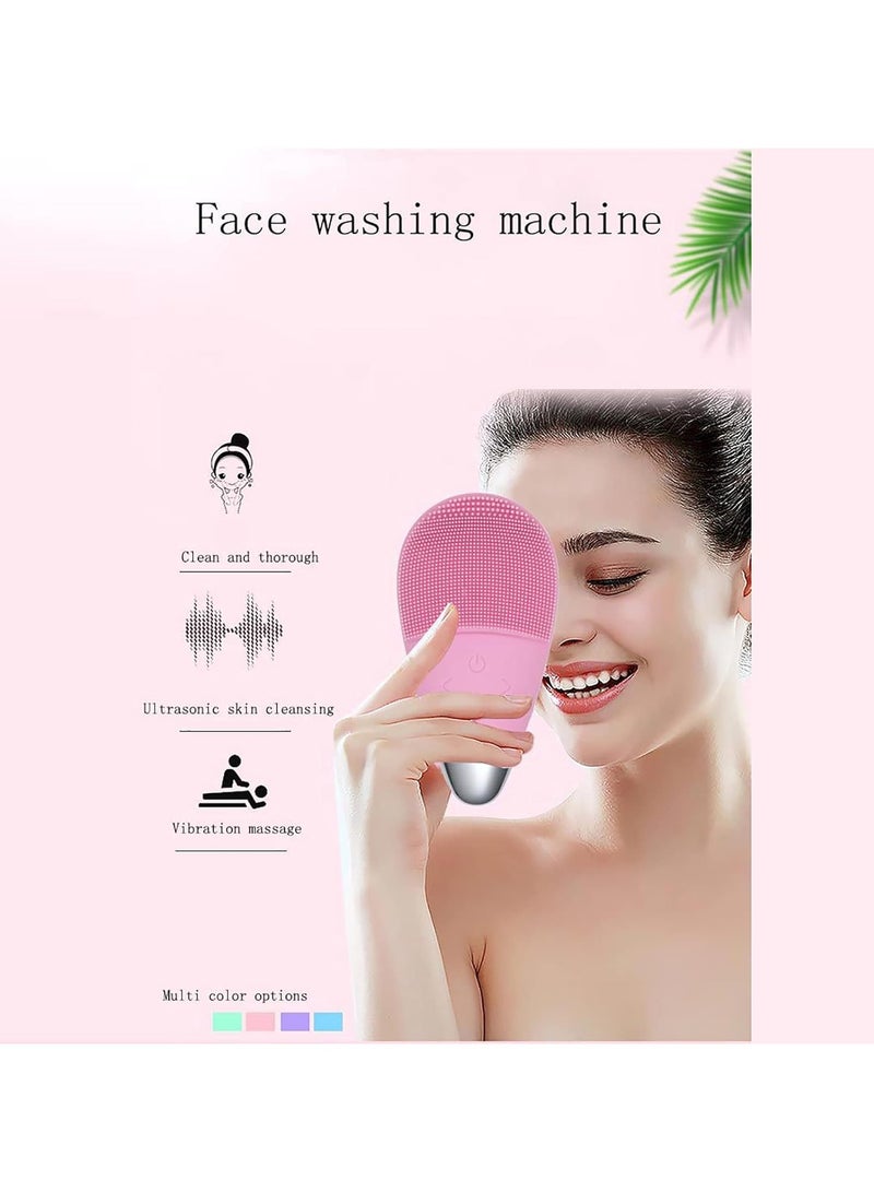 general Silicone Face Scrubber - Electric Facial Cleansing Brush, Pore Cleaner Electric, Skin Scrubber Skin Spatula, Face Skin Spin Brush, Sonic Facial Cleansing Brush, Exfoliating Face Scrub Brush - Image 2