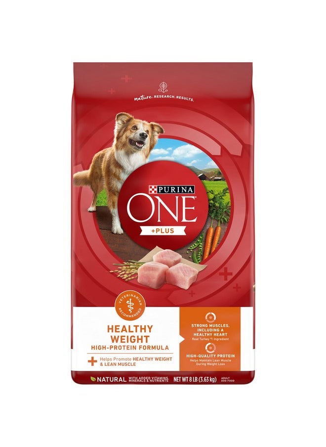 بيورينا ون طعام الكلاب عالي البروتين من Purina ONE Plus Healthy Weight بتركيبة جافة - كيس 8 رطل  - Image 1