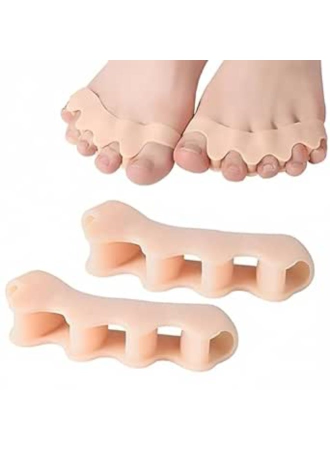 1 Pair Premium Silicone Toe Separators – Bunion & Hammer Toe Corrector, Soft Medical-Grade Gel, Pain Relief, Reusable & Washable, One Size Fits All - Image 1