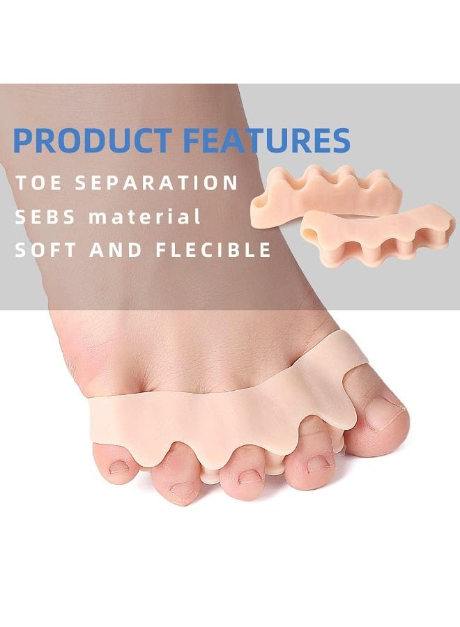1 Pair Premium Silicone Toe Separators – Bunion & Hammer Toe Corrector, Soft Medical-Grade Gel, Pain Relief, Reusable & Washable, One Size Fits All - Image 2