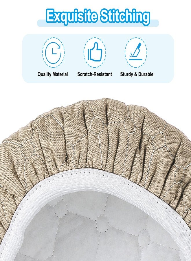 PATIKIL Stool Covers Round, Elastic Bar Stool Covers Washable Stool Cushion Slipcover Stretchy Bar Chair Seat Covers for 10-13 Inch Chair, Khaki - Image 5