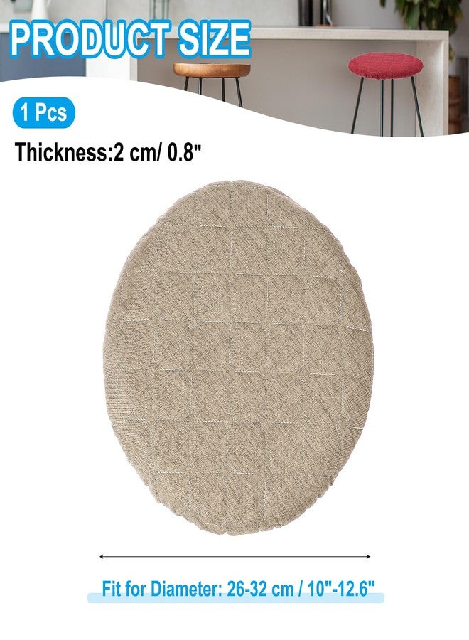 PATIKIL Stool Covers Round, Elastic Bar Stool Covers Washable Stool Cushion Slipcover Stretchy Bar Chair Seat Covers for 10-13 Inch Chair, Khaki - Image 2