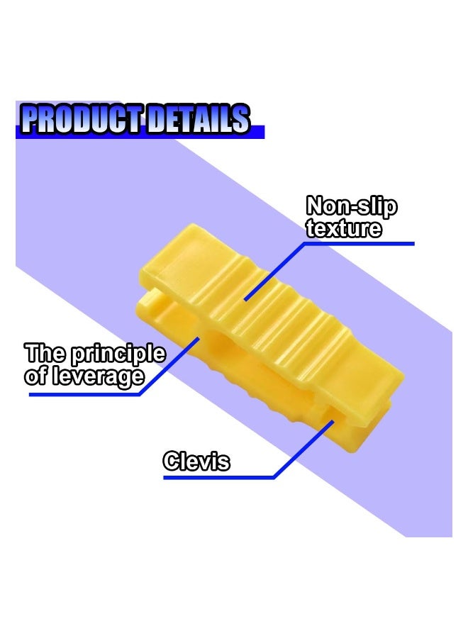 أداة سحب فيوزات السيارة (3 قطع)، أداة استخراج فيوزات بلاستيكية عالمية للسيارات والقوارب، أداة إزالة مشبك إدخال فيوزات السيارة لصيانة المركبات (أصفر) - Image 4