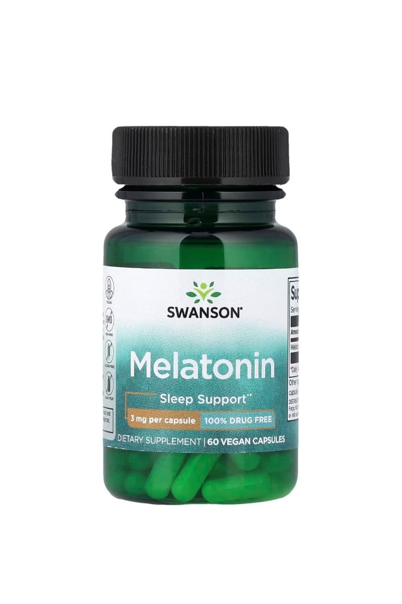 سوانسون ميلاتونين 3 ملغ 60 كبسولة - Image 1