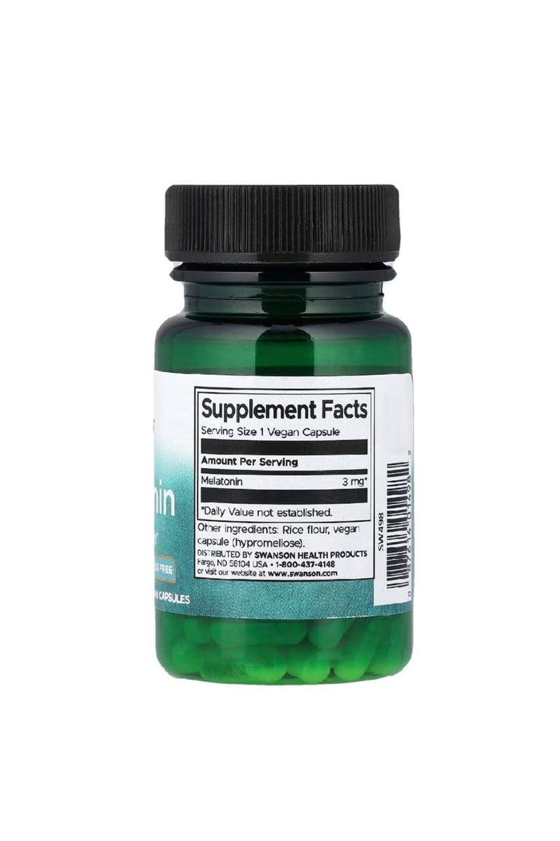سوانسون ميلاتونين 3 ملغ 60 كبسولة - Image 2