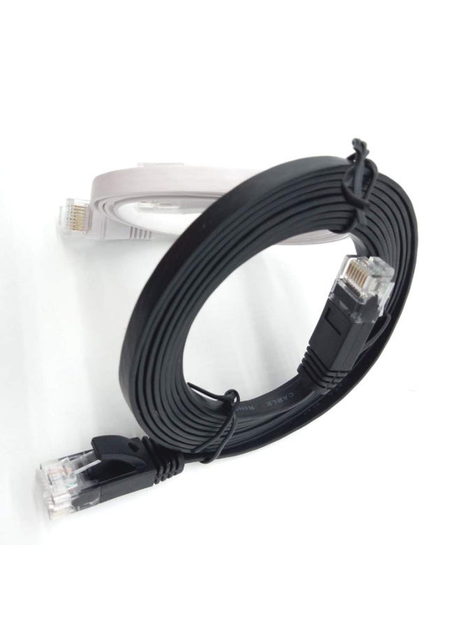 Home Network Line Spot CAT6 Gigabit Flat Network Line Router Set-top Box Finished Line 32AWG Network Line 3 Meters-Color:Black-Line Length:15 M  - Image 4