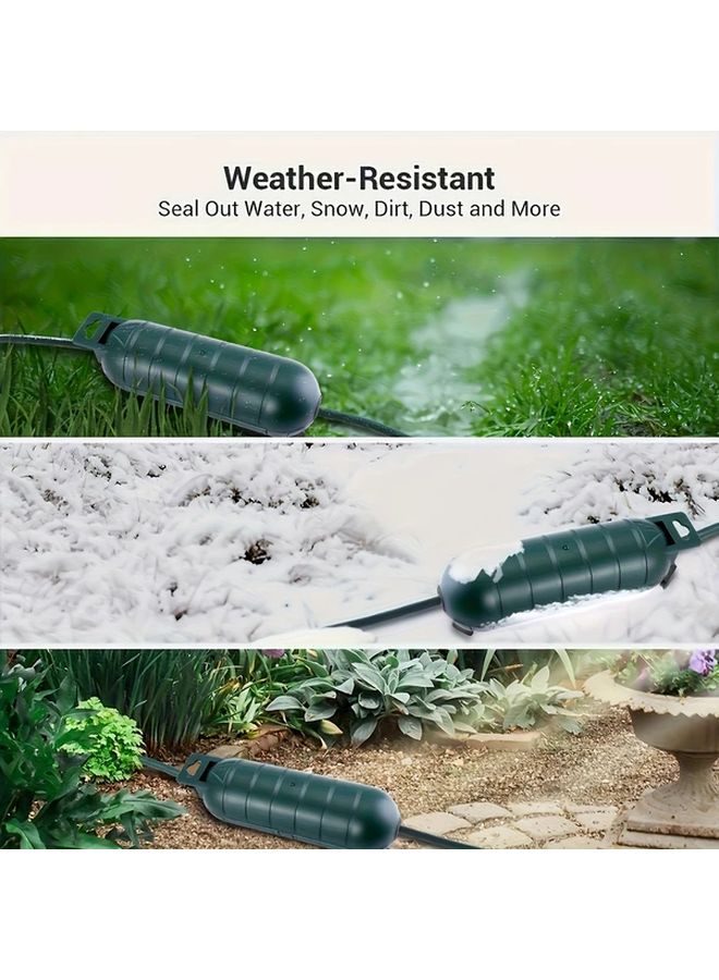 Green Outdoor Extension Cord Protection Box Waterproof PVC All Weather Cover - Image 4