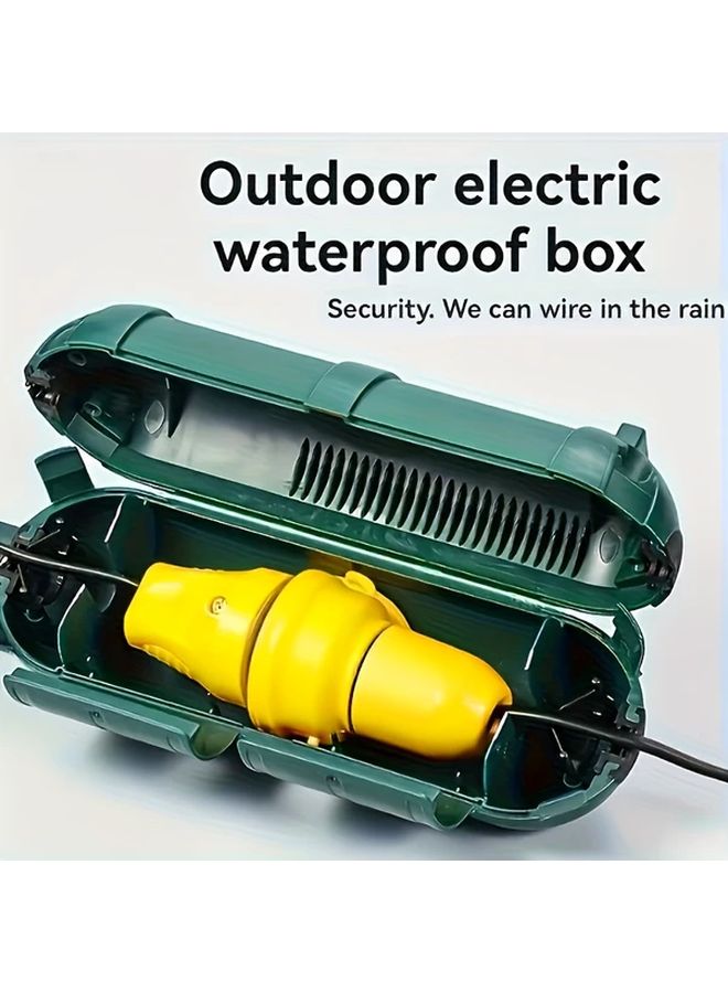 Green Outdoor Extension Cord Protection Box Waterproof PVC All Weather Cover - Image 3