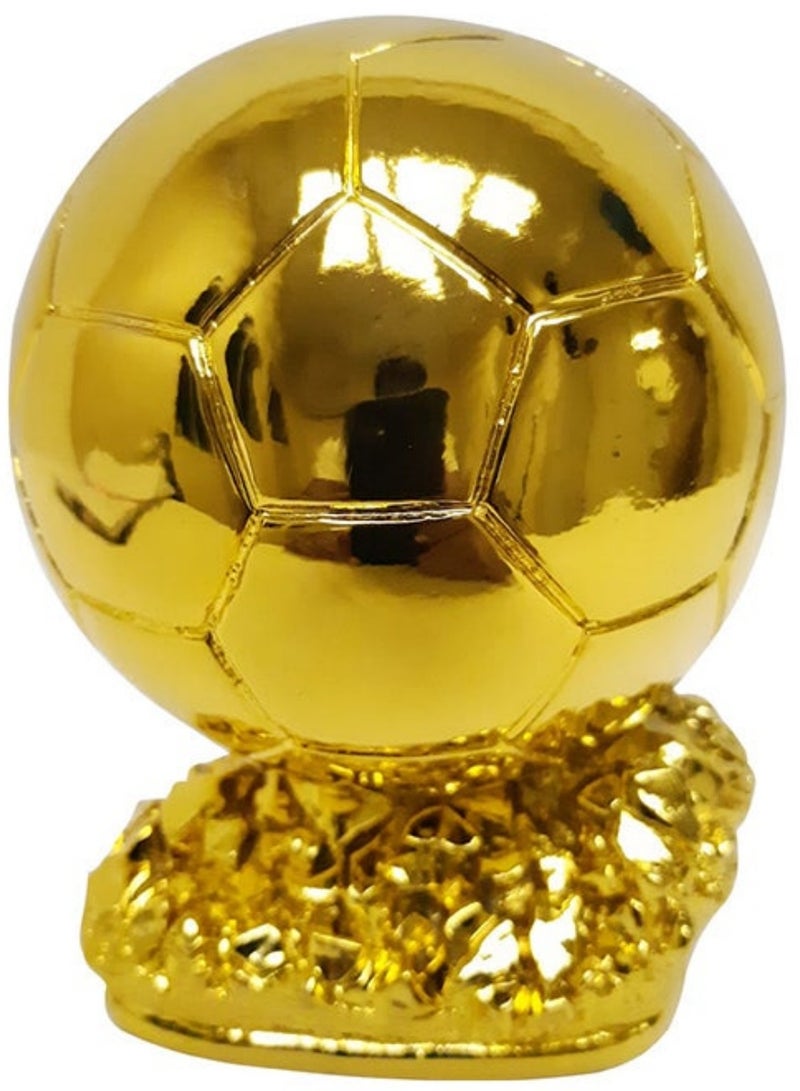 كأس كرة القدم الذهبية الكرة بطل الكأس مع لوحة حروف الطلاء الكهربائي الأعمال الحرفية الكرة الذهبية كأس كرة القدم طبق الأصل زينة كأس العالم لكرة القدم هدايا تذكارية للاعب أفضل لاعب 15 سم - Image 3