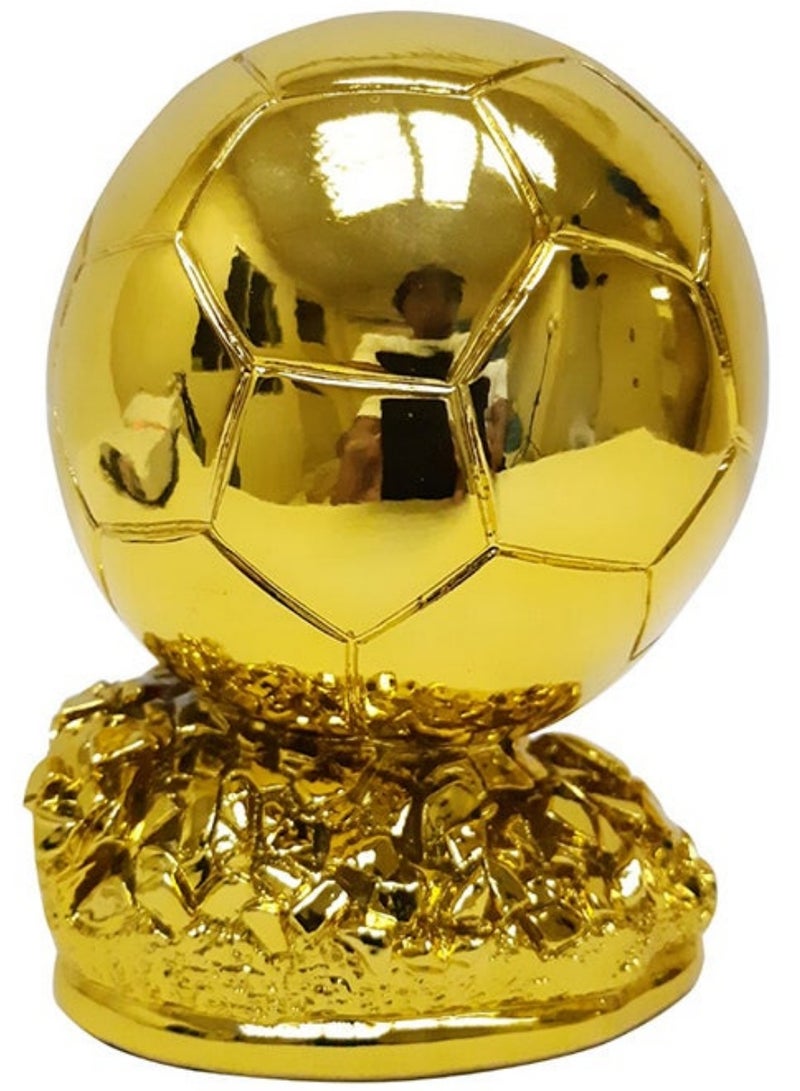 كأس كرة القدم الذهبية الكرة بطل الكأس مع لوحة حروف الطلاء الكهربائي الأعمال الحرفية الكرة الذهبية كأس كرة القدم طبق الأصل زينة كأس العالم لكرة القدم هدايا تذكارية للاعب أفضل لاعب 15 سم - Image 5