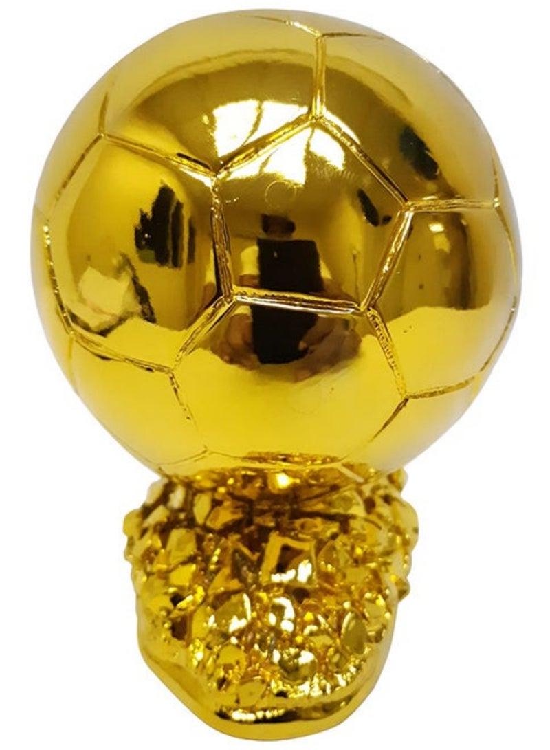 كأس كرة القدم الذهبية الكرة بطل الكأس مع لوحة حروف الطلاء الكهربائي الأعمال الحرفية الكرة الذهبية كأس كرة القدم طبق الأصل زينة كأس العالم لكرة القدم هدايا تذكارية للاعب أفضل لاعب 15 سم - Image 4