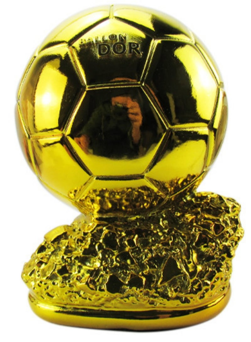 كأس كرة القدم الذهبية الكرة بطل الكأس مع لوحة حروف الطلاء الكهربائي الأعمال الحرفية الكرة الذهبية كأس كرة القدم طبق الأصل زينة كأس العالم لكرة القدم هدايا تذكارية للاعب أفضل لاعب 15 سم - Image 1