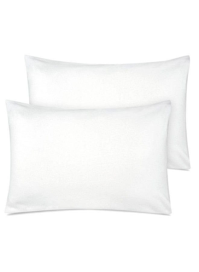 Zenssia Organic Cotton Toddler Pillowcase/Travel Pillowcase Pack Of 2 Set 13X18 Inches With Envelope Closure Soft & Breathable Baby Pillow Case Cover Solid White - Image 1