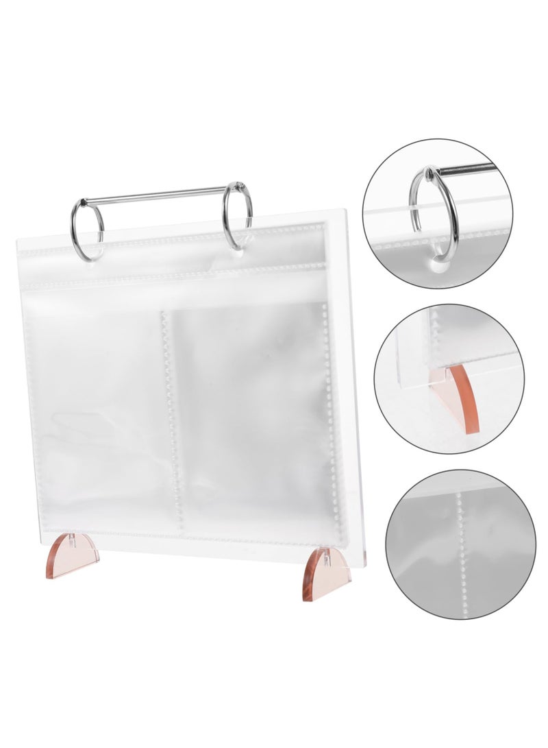 إطار صور أكريليك شفاف، حامل لافتات أكريليك، حامل رسائل لعرض الأسعار، حامل لافتات بلاستيكي بتصميم نجوم، حامل عرض قائم لرف الإعلانات وسجل التقويم المكتبي. - Image 2