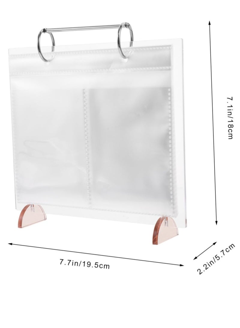 إطار صور أكريليك شفاف، حامل لافتات أكريليك، حامل رسائل لعرض الأسعار، حامل لافتات بلاستيكي بتصميم نجوم، حامل عرض قائم لرف الإعلانات وسجل التقويم المكتبي. - Image 3