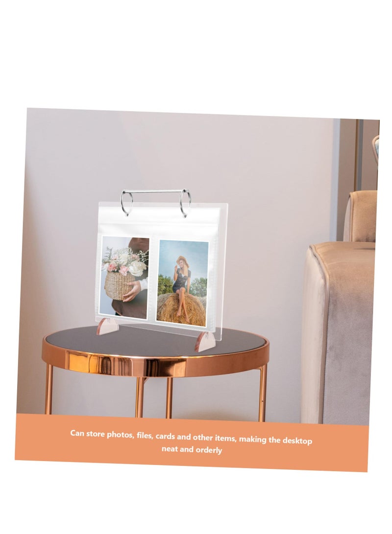 إطار صور أكريليك شفاف، حامل لافتات أكريليك، حامل رسائل لعرض الأسعار، حامل لافتات بلاستيكي بتصميم نجوم، حامل عرض قائم لرف الإعلانات وسجل التقويم المكتبي. - Image 5