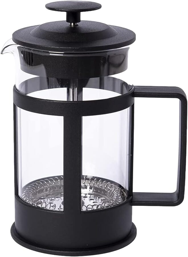 Spaceshoop NC Freh Press Coffee Maker Travel & Camping Coffee Pot Double Walled Insulated Coffee & Tea Brewer Pot Cold Brew Heat Resistant Office Supplies with Superior Filtration Thoughtful Gifts (600ml)