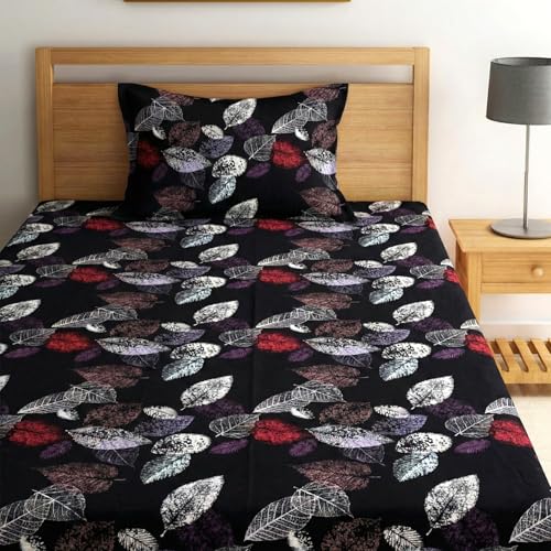 Fashion String Microfibre 144TC Black Forest Single Bedsheet with 1 Pillow Cover - Image 2
