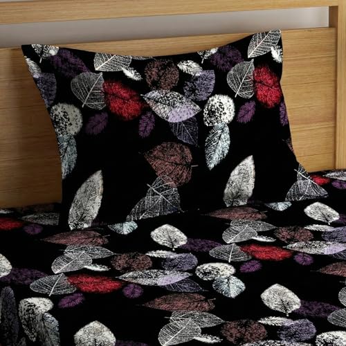 Fashion String Microfibre 144TC Black Forest Single Bedsheet with 1 Pillow Cover - Image 3