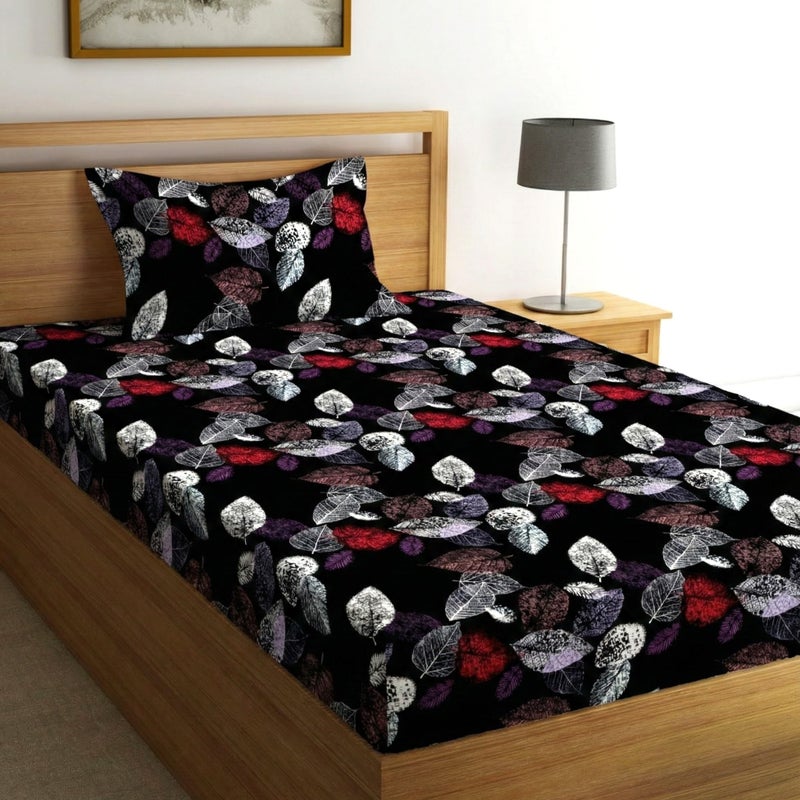 Fashion String Microfibre 144TC Black Forest Single Bedsheet with 1 Pillow Cover - Image 5