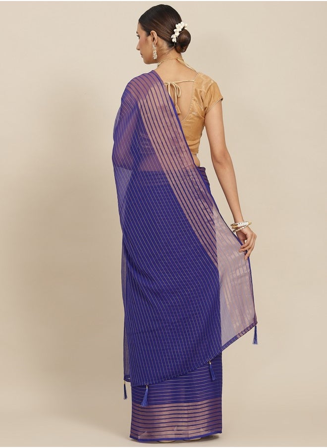 ISHIN Striped Saree  - Image 3