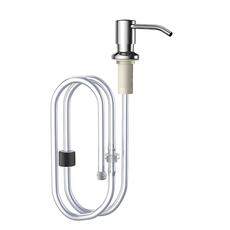Bathroom Soap Dispenser - Durable stainless steel manual soap dispenser with contemporary style, easy-to-use pump, generous capacity, and refillable functionality to enhance space aesthetics.