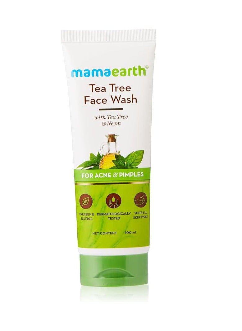 Mamaearth Tea Tree Face Wash - 100 ml - Image 1