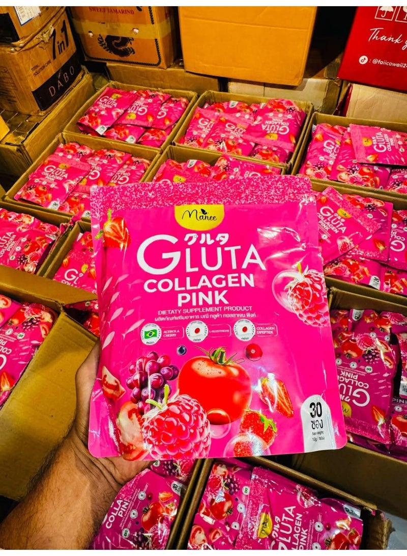 MANEES عصير ماني كولاجين جلاتا الوردي - Image 1