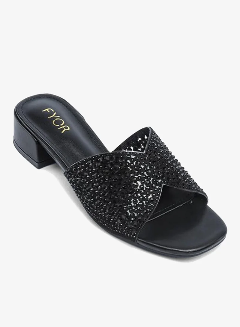 FYOR Stylish Ornate Evening Slide Heel  AJ 019