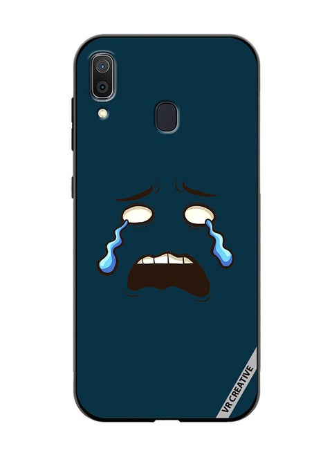 Protective Case Cover For Samsung Galaxy A30 Crying Face Design Multicolour