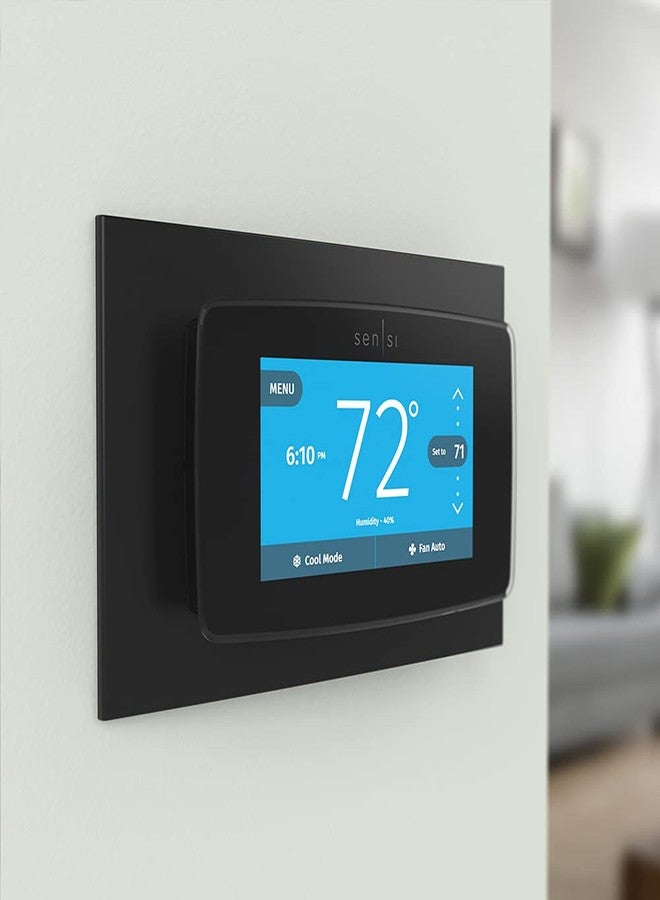 إيمرسون لوحة حائط إيمرسون SA5B لمنظم الحرارة Sensi Touch Wi-Fi، أسود - Image 3