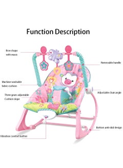 tiibaby 3-in-1 Vibrating And Hanging Toys Baby Bouncer Seat  Infant to With Music Toddler Rocker 0-30 Months  - Image 3