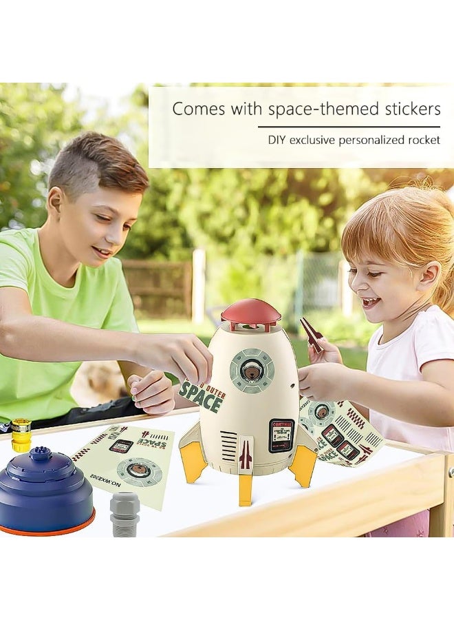 SHENG13 Kids Rocket Sprinkler Outdoor Toys, 360° Rotating Water Spray Toys, Summer Water Mist Splash Fun Toys, Garden Outdoor Swimming Pool Bathroom Play Water Toys, Great Gift for Boys and Girls - Image 2