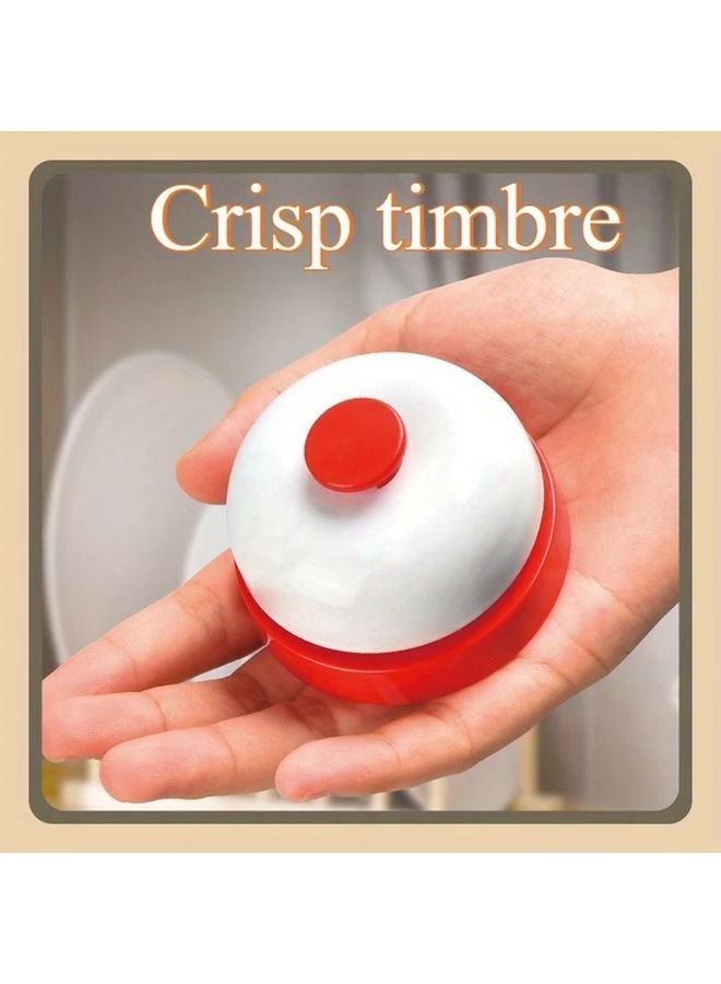 Red And White Hand Clap Bells Manual Operated Pet Calling Training Bells For Dogs Birds Food Delivery Tabletop Games No Battery - Image 2