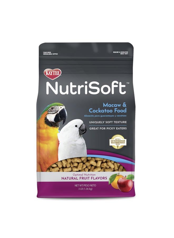 Kaytee Nutri Soft Pet Macaw & Cockatoo Bird Food, 3 Pound - Image 1
