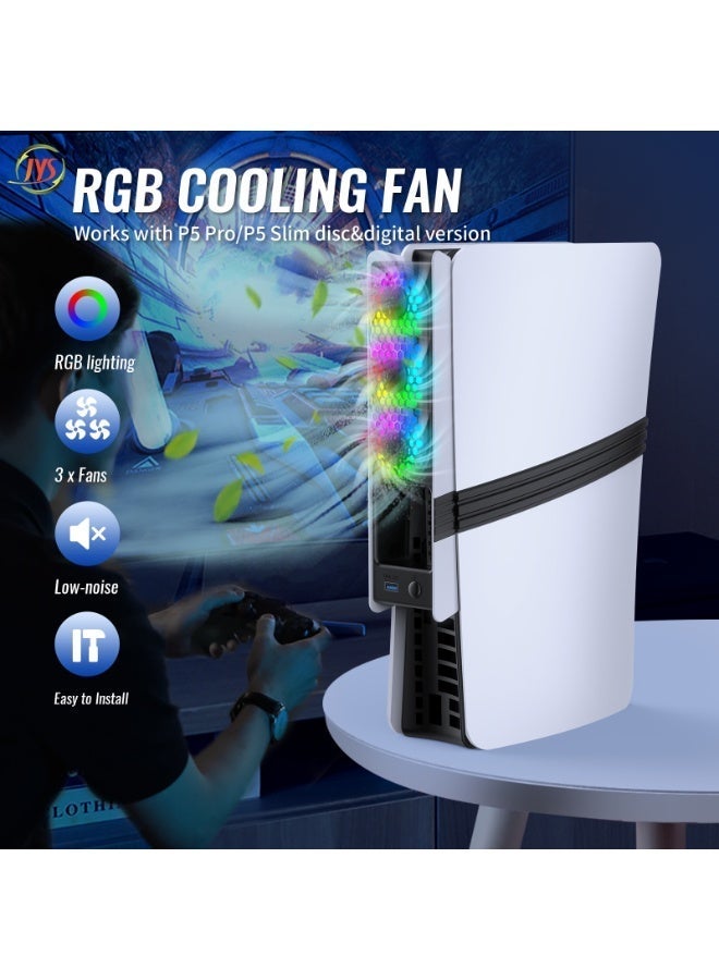 JYS *Console fans compatible with the PS5 Slim and PS5 Pro: Designed specifically for the PS5 Slim and PS5 Pro (both Digital and Standard editions), with easy installation. - Image 2