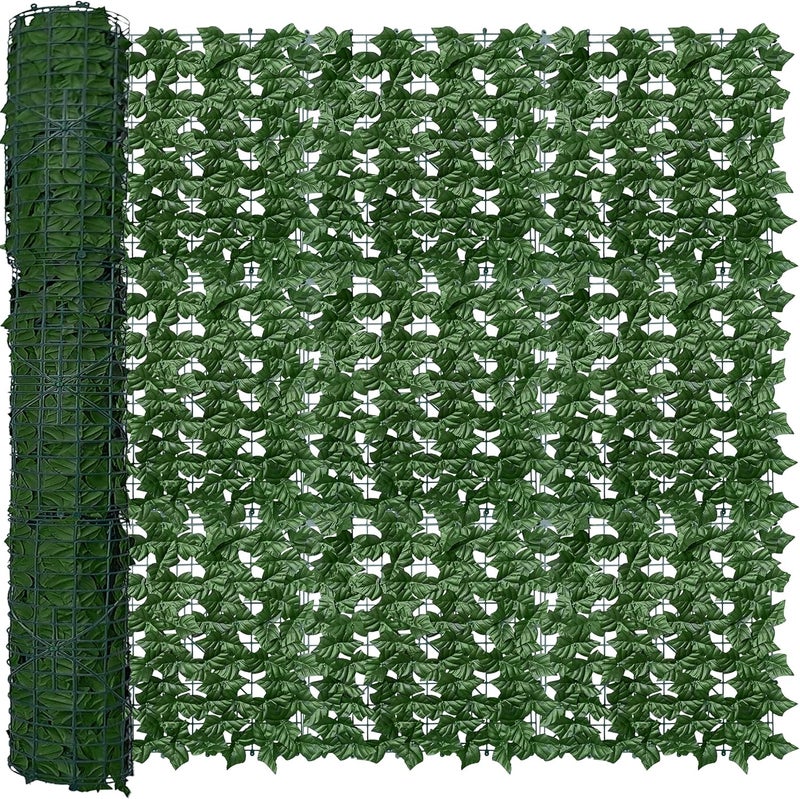 ODTORY Artificial Fence Privacy Screen: 5FT x 50FT UV-Anti Faux Greenery Backdrop Ivy Chain Link Shades Panels for Patio, Balcony, Garden,Deck,Backyard Indoor Outdoor Green Wall Decor - Image 1