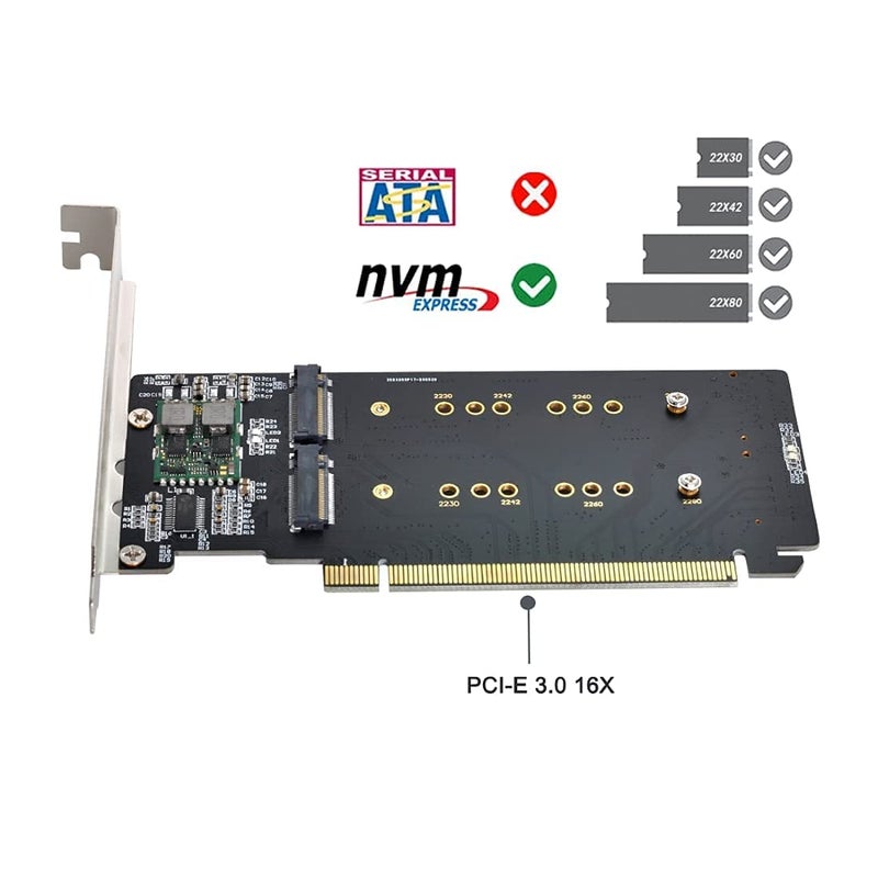 Chenyang محول M.2 NVME جيل 3.0 M.2 NVME AHCI X4 إلى بطاقة RAID PCIE Express 3.0 جيل 3 X16 VROC RAID0 هايبر - Image 4