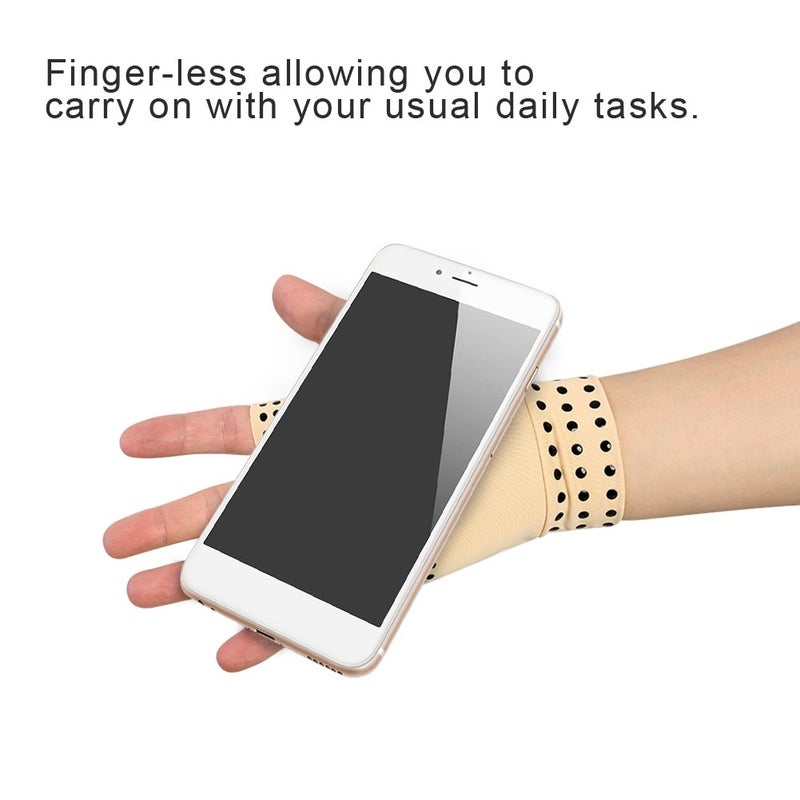 klarako Arthritis Anti-edema Magnetic Gloves Rheumatoid Hand Pain Health Compression Therapy(Beige) - Image 4