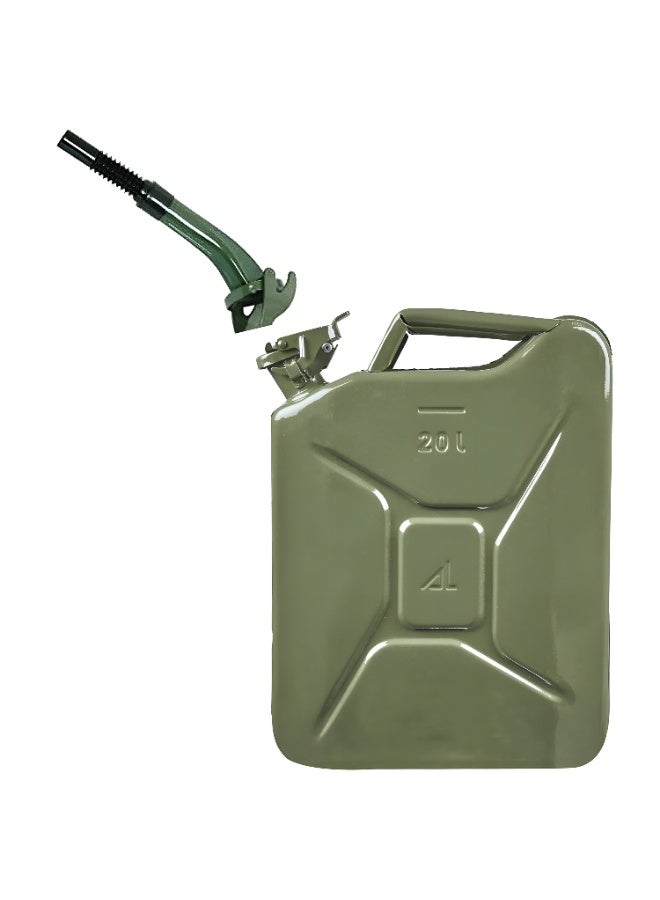 20L Metal Gas Can – Heavy-Duty Fuel Storage Solution (With spout Nozzle) - Image 1