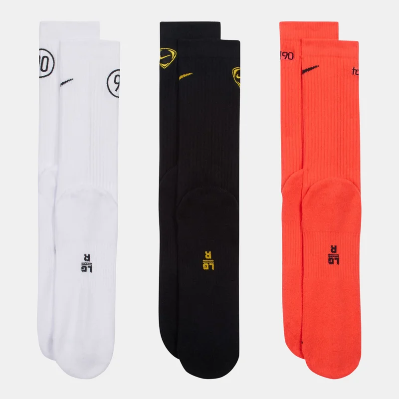 Nike Multi-Colour Total 90 Everyday Cushioned Crew Socks (3 Pairs)  | Best Price UAE