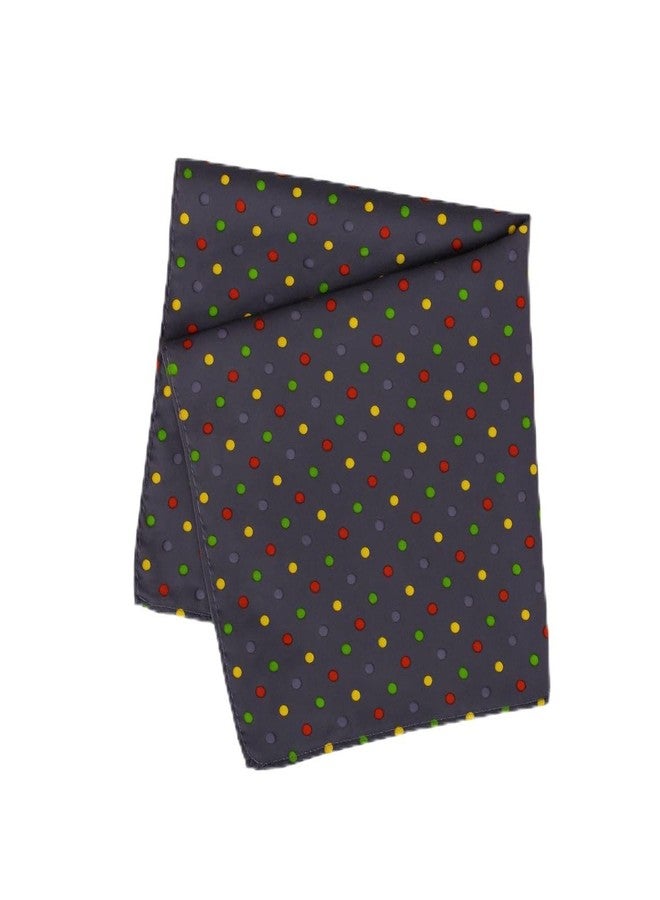 LEONARDI Mens Printed Hax Pocket Square | Satin | Microfiber |10 x 10 inches | tweed fabric | Superior finishing| Packaging - folder | Colour - Multi Navy - Image 2
