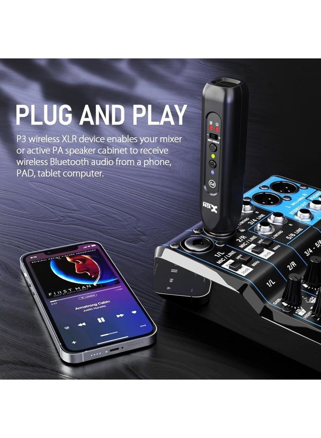 Xvive P3 Wireless XLR Bluetooth Receiver, Bluetooth Adapter for Speakers, Audio Mixer, PA Systems, DJ Systems,Rechargeable - Image 5