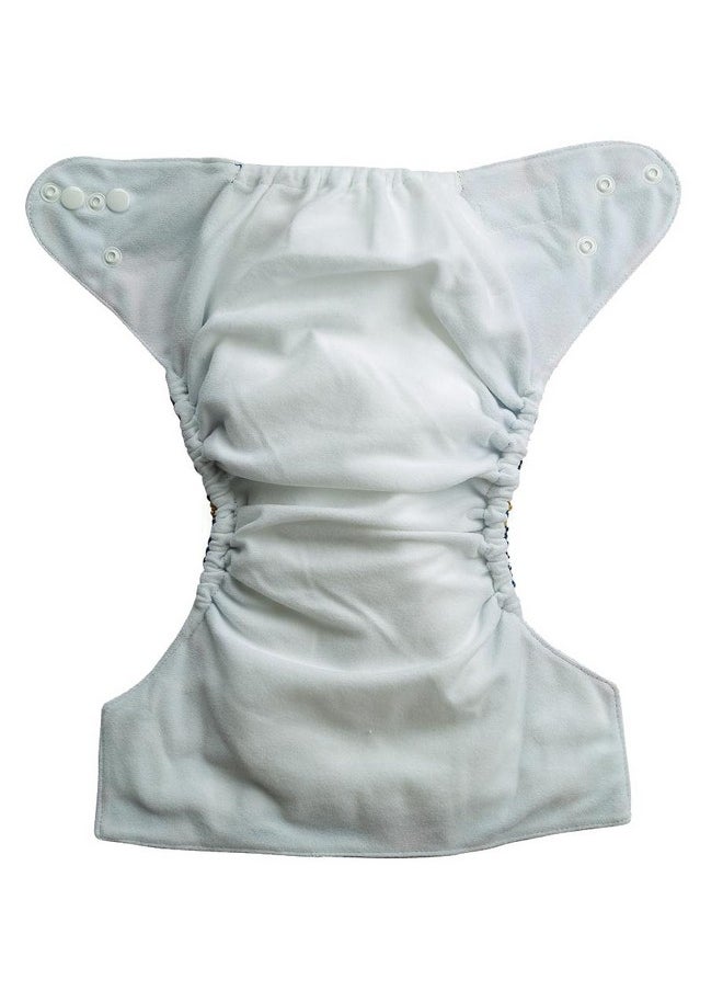 Bumberry Baby Reusable Pocket Cloth Diaper With 1 Three-Layer Microfiber Inserts/Soakers & Extra Pocket | Washable Rash Free Baby Diaper With Adjustable Size Press Studs Fits ( Retro Print, 6 - 36 Months New Born Babies) Leak Proof & Dry Feel  - Image 5