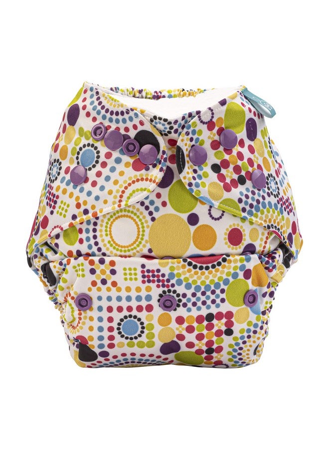 Bumberry Baby Reusable Pocket Cloth Diaper With 1 Three-Layer Microfiber Inserts/Soakers & Extra Pocket | Washable Rash Free Baby Diaper With Adjustable Size Press Studs Fits ( Retro Print, 6 - 36 Months New Born Babies) Leak Proof & Dry Feel  - Image 1