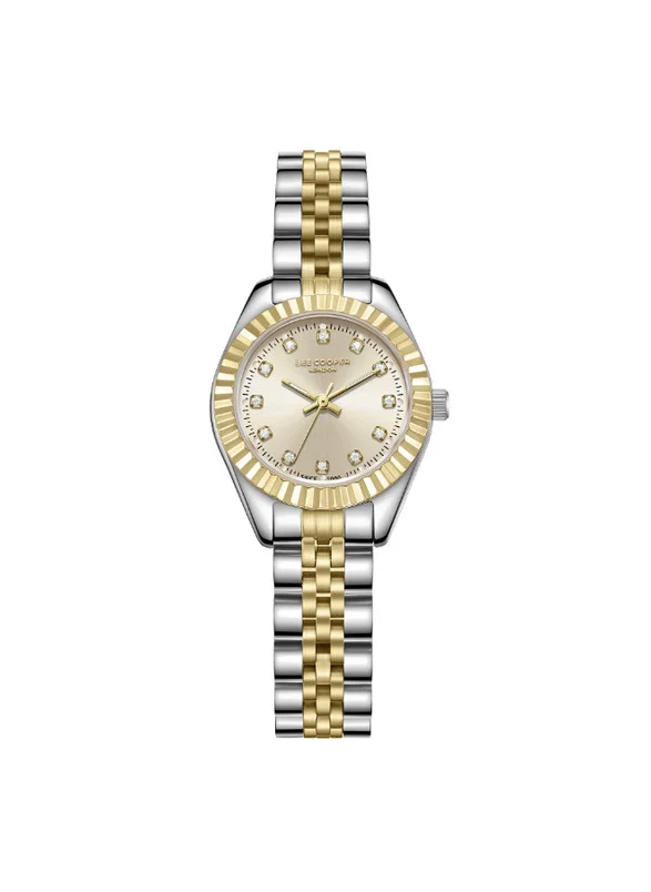 لي كوبر Lee Cooper LC07956.210 Women Analog Display Watch & Metal Strap Two Tone