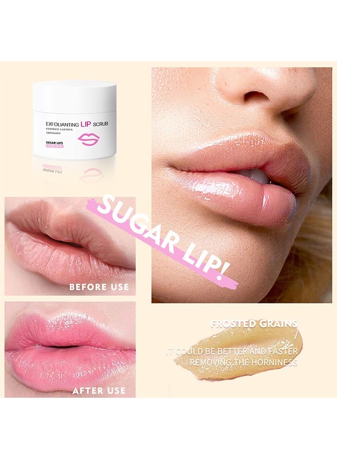 Exfoliating Lip Scrub，Exfoliant for Dry Dark Lips to Lighten Lip ，Exfoliant Peel Scrub for Lightening and Brightening dark Lips for Men Women，Sugar Repair Restoration Smooth Lip 15ml - Image 3