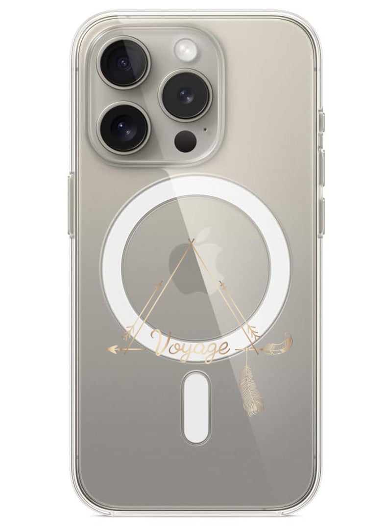 Theodor Magnetic Case for iPhone 15 Pro 6.1-inch Compatible with MagSafe Wireless Charging, Shockproof Phone Bumper Cover Voyage - Image 1